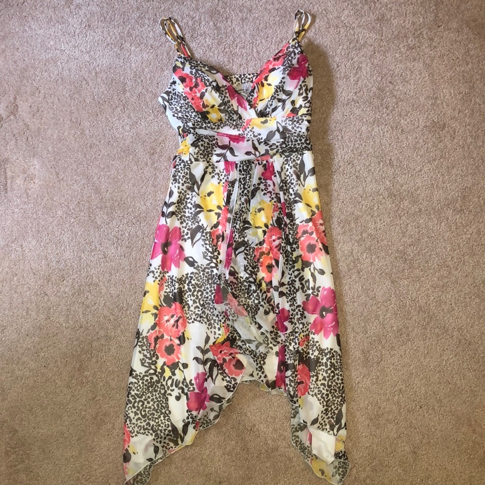 Flower and Cheetah patterned dress